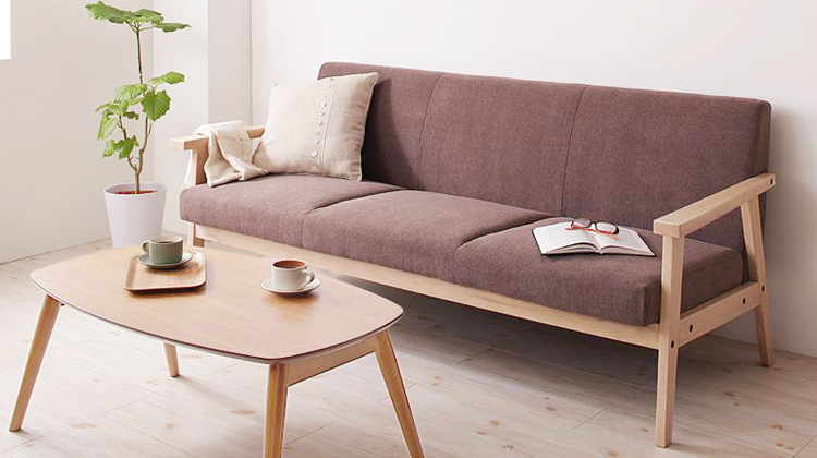 お部屋を優しい雰囲気にしてくれる木肘デザインソファ 一人掛けソファ